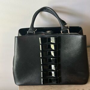 Betsy Johnson Black Satchel Handbag